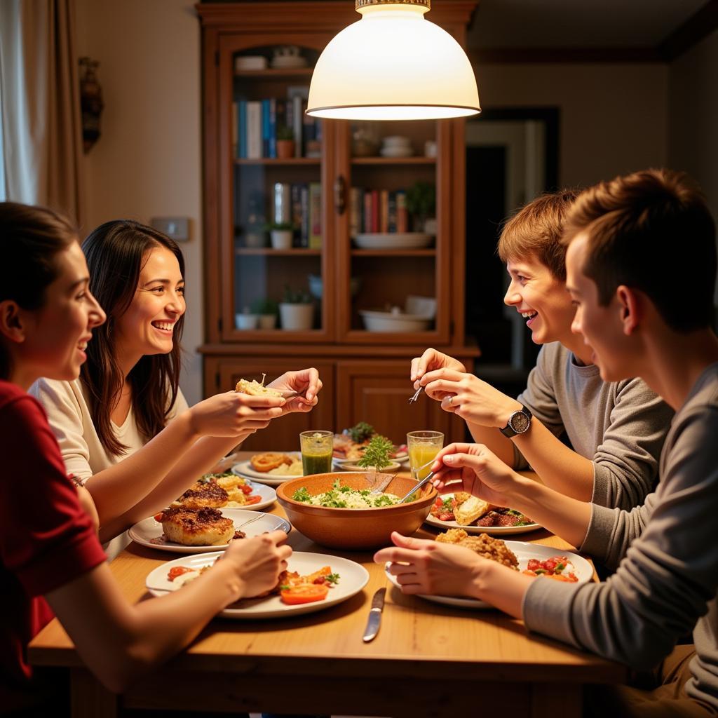 Spanish Family Dinner at a Fairmont Prep Homestay