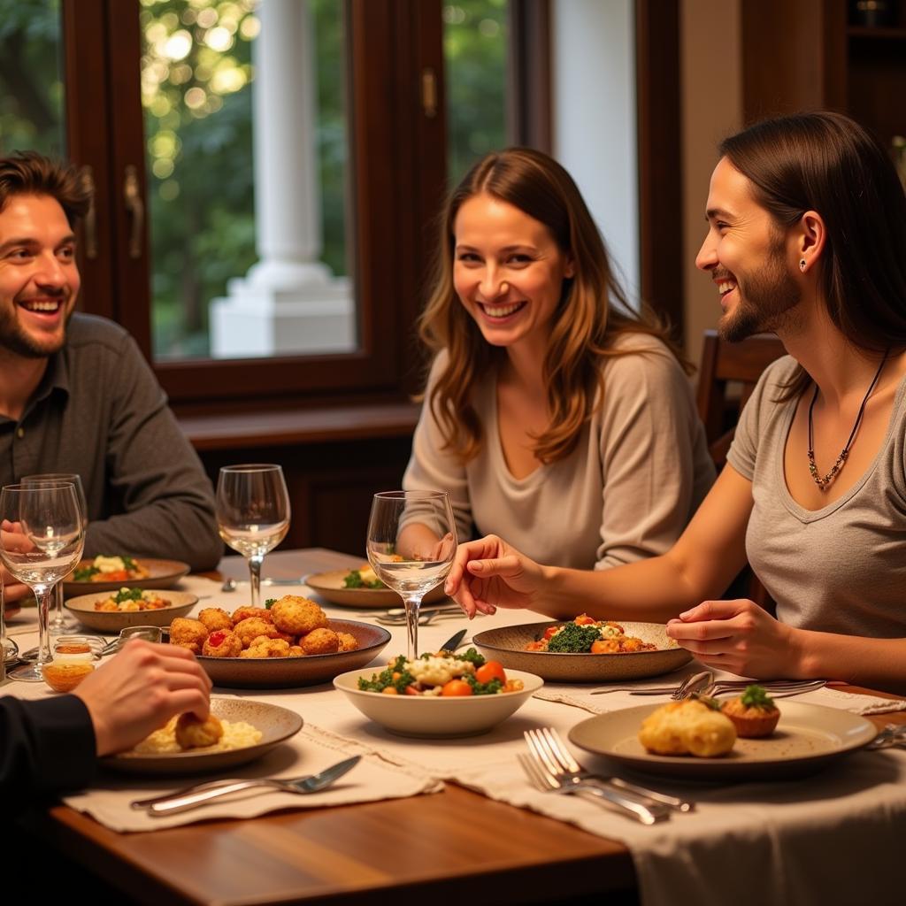 Spanish Family Homestay Dinner