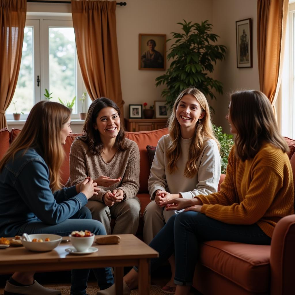 Spanish Family Gathering in a Homestay