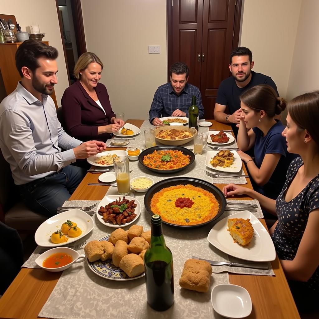 Sharing a Meal with a Spanish Family