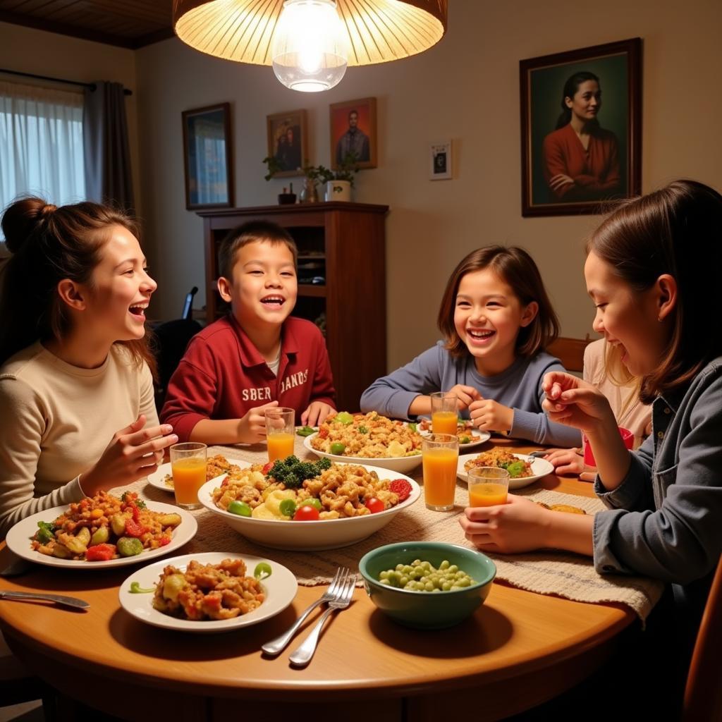 Sharing a Meal with a Spanish Family