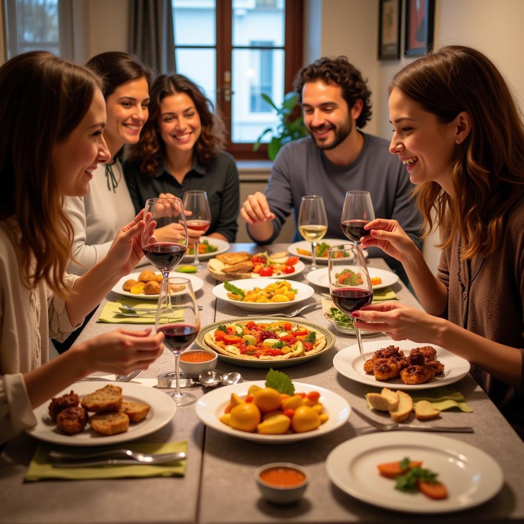 Sharing a Meal with a Spanish Family