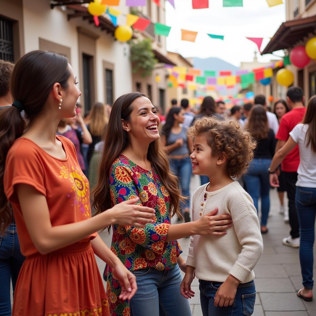 Celebrating a Local Spanish Festival with Host Family