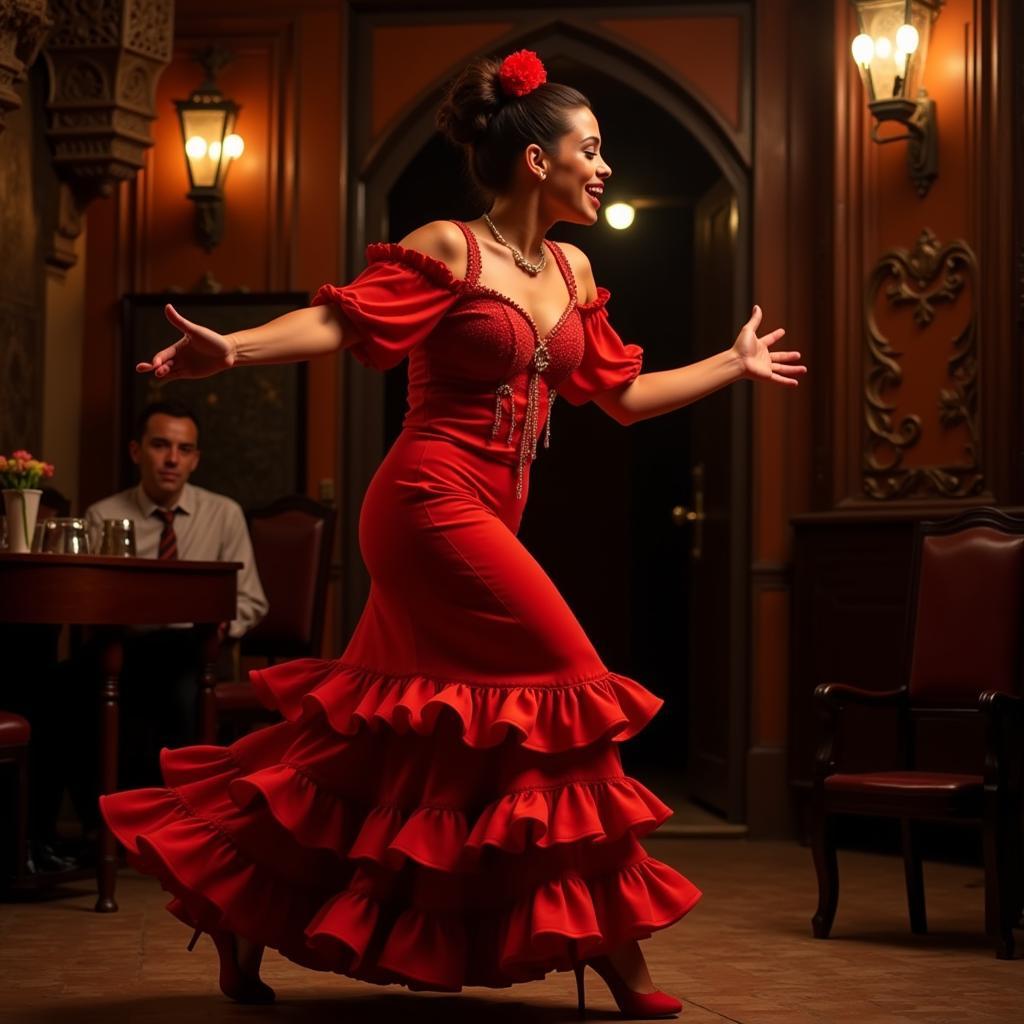 Flamenco Dancer Performing in Seville