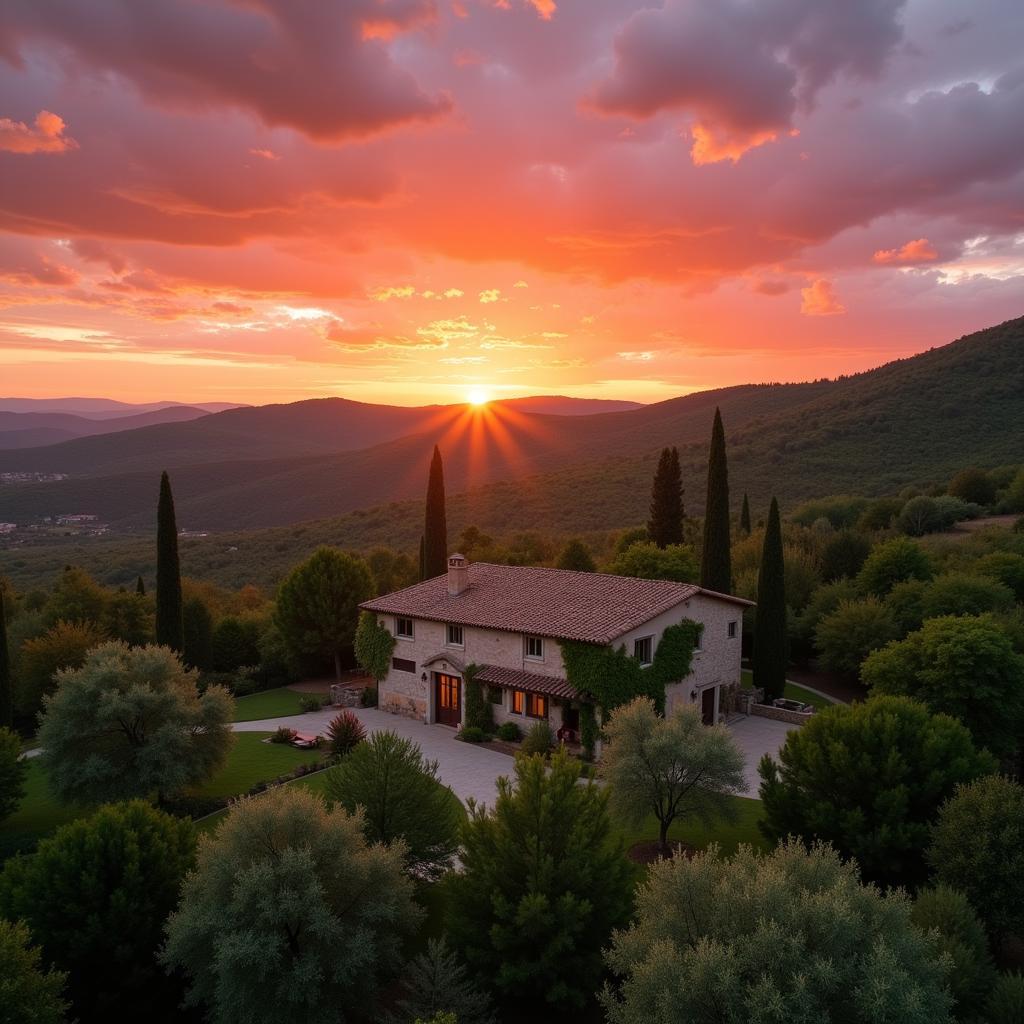 Sunrise over a Spanish Forest Homestay