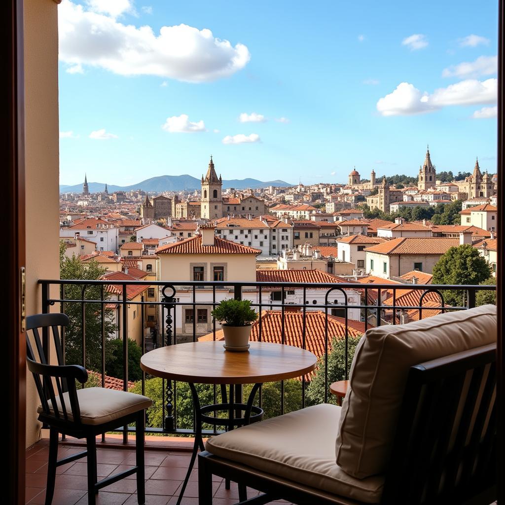 Enjoying the view from a Spanish homestay