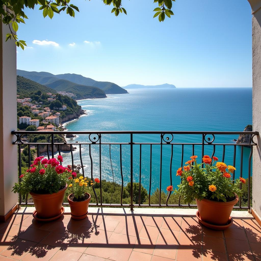 Coastal View from a Spanish Homestay