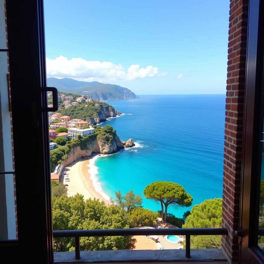 Coastal view from a Spanish homestay