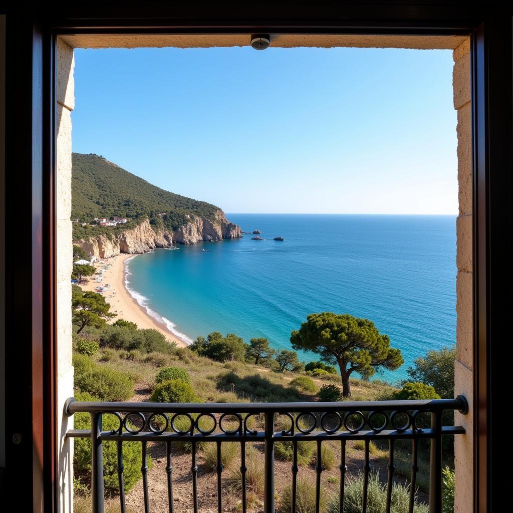 Relaxing Coastal View from a Spanish Homestay