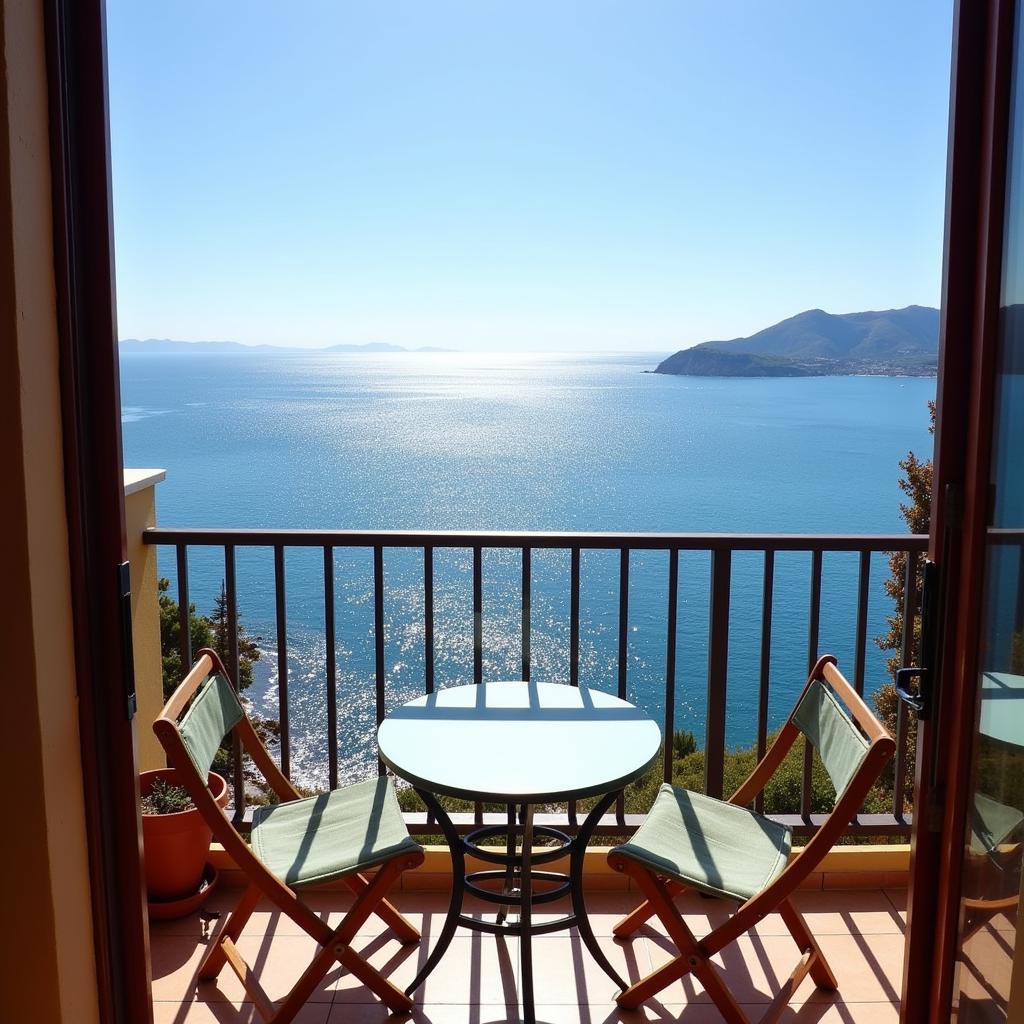 Enjoying the coastal view from a Spanish homestay