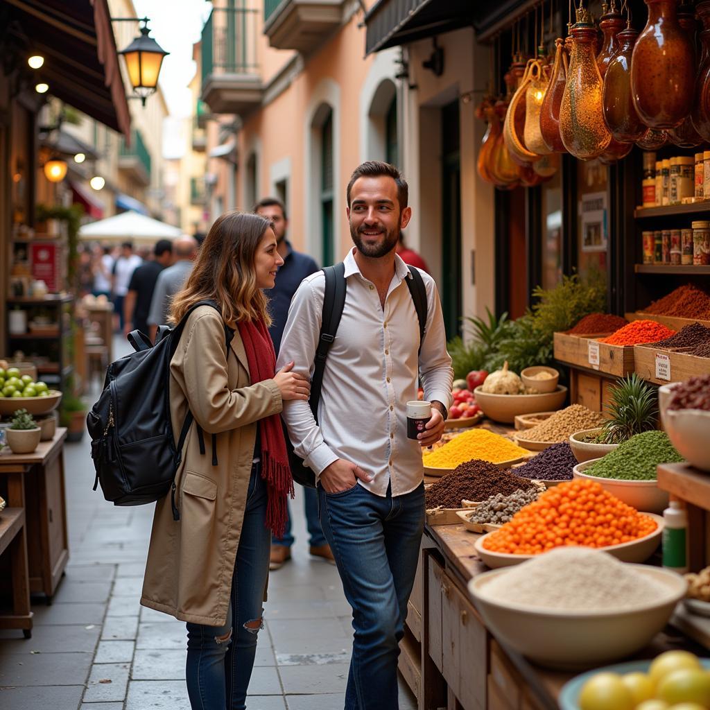 Exploring a Local Spanish Market with Host