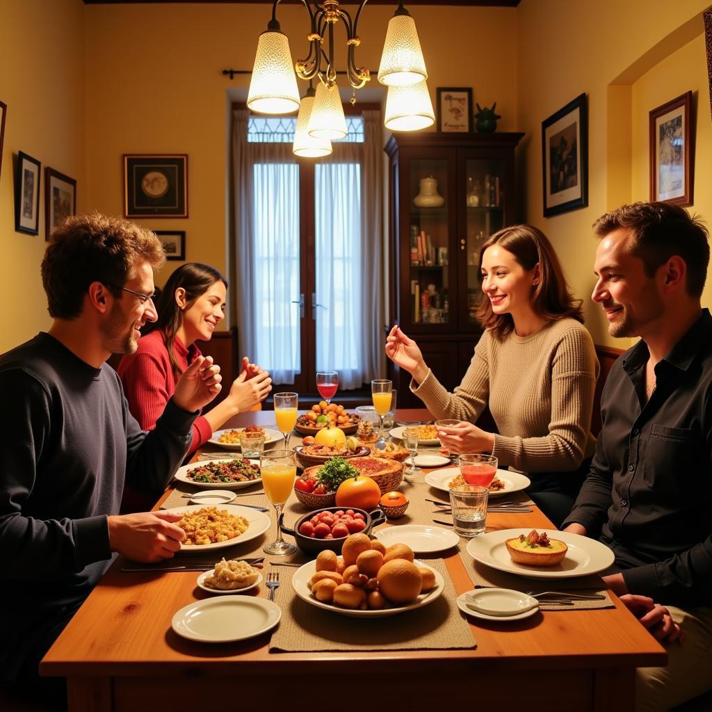 Spanish Homestay Family Dinner