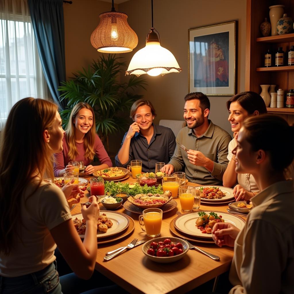 Spanish Homestay Family Dinner