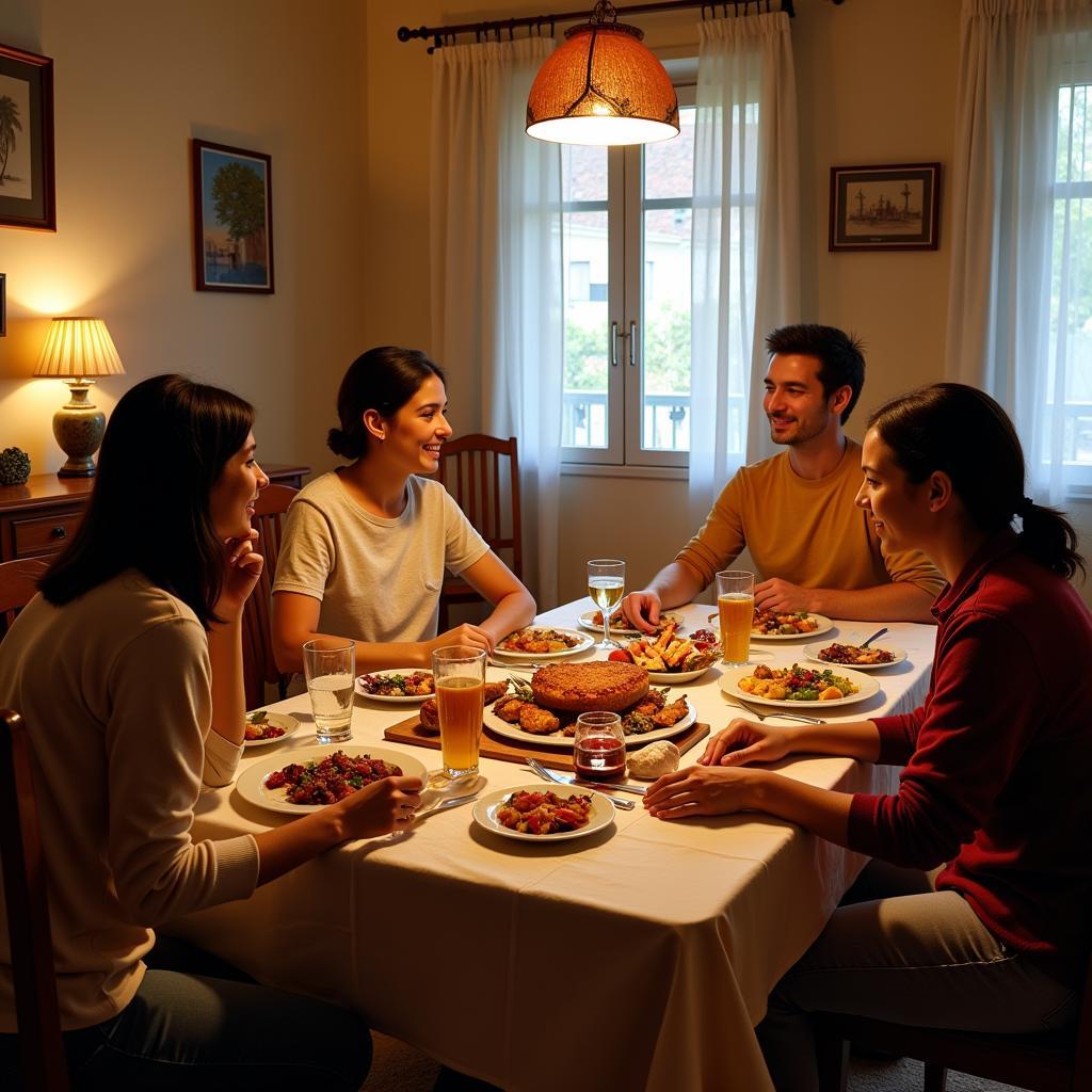 Spanish Homestay Family Dinner