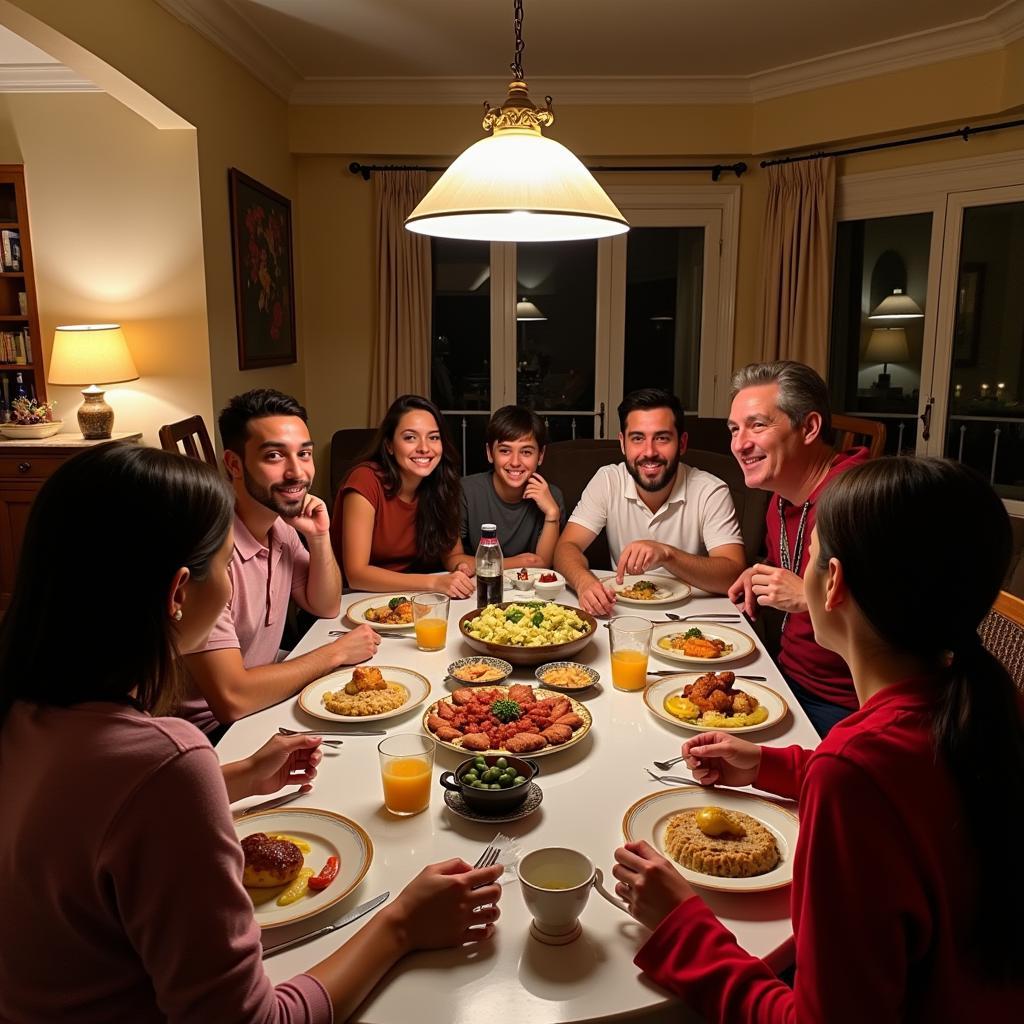 Sharing a Meal with a Spanish Family