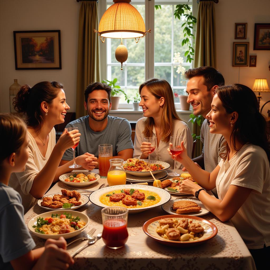 Authentic Spanish Family Dinner