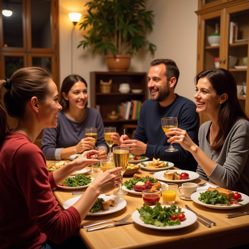 Spanish Homestay Family Gathering