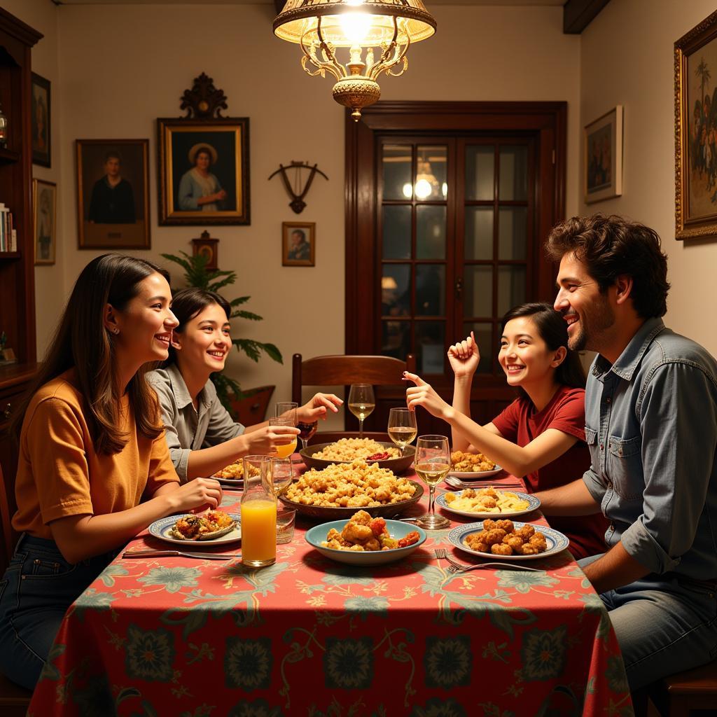 Authentic Spanish Family Meal in a Homestay