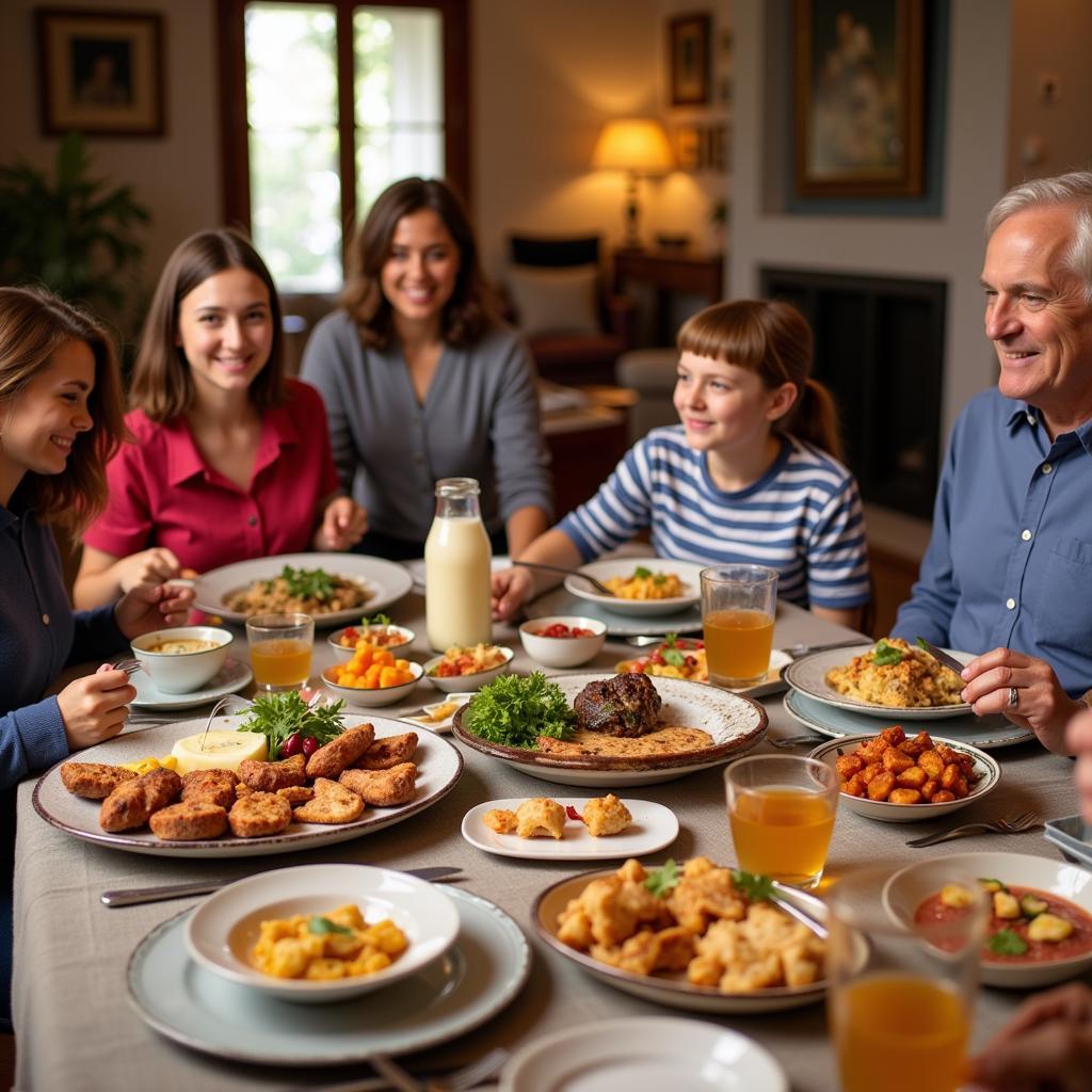 Spanish Homestay Family Meal