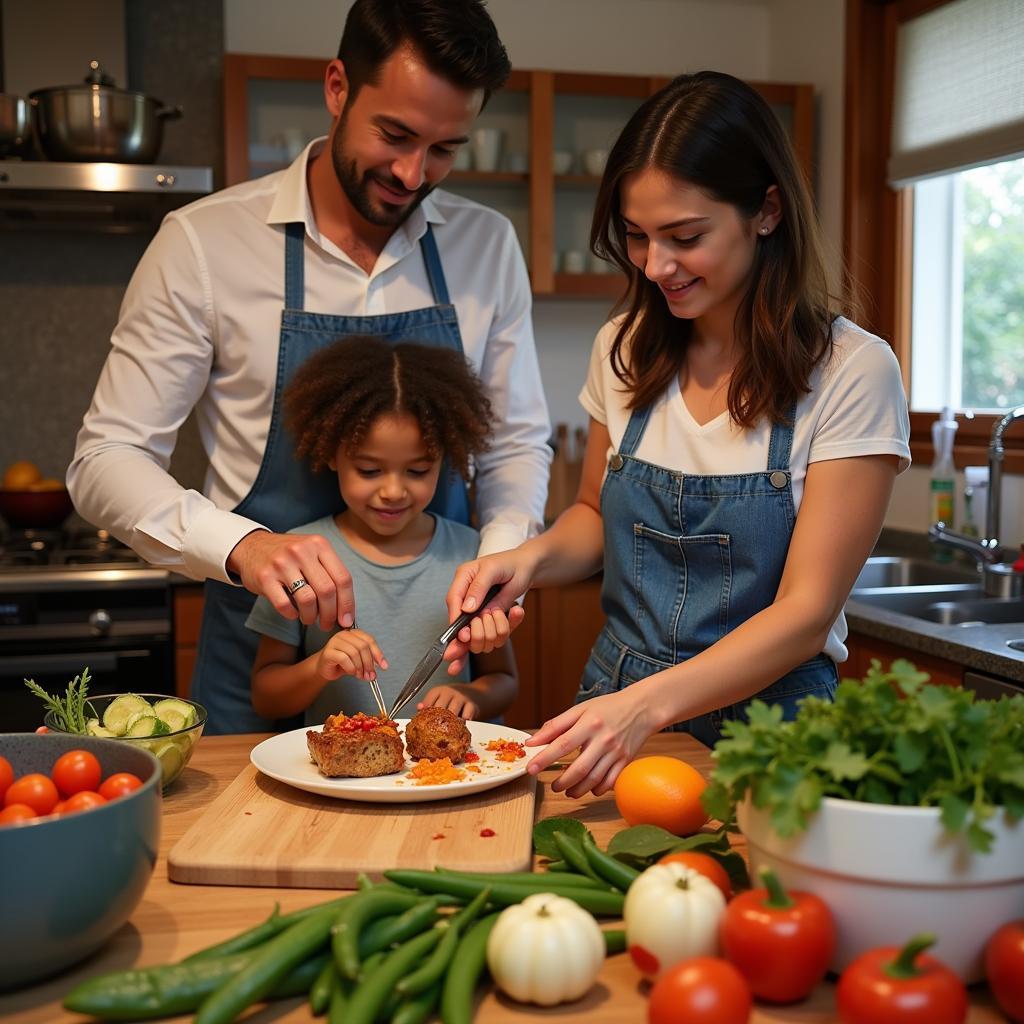 Spanish Homestay Guest Learning Local Cuisine