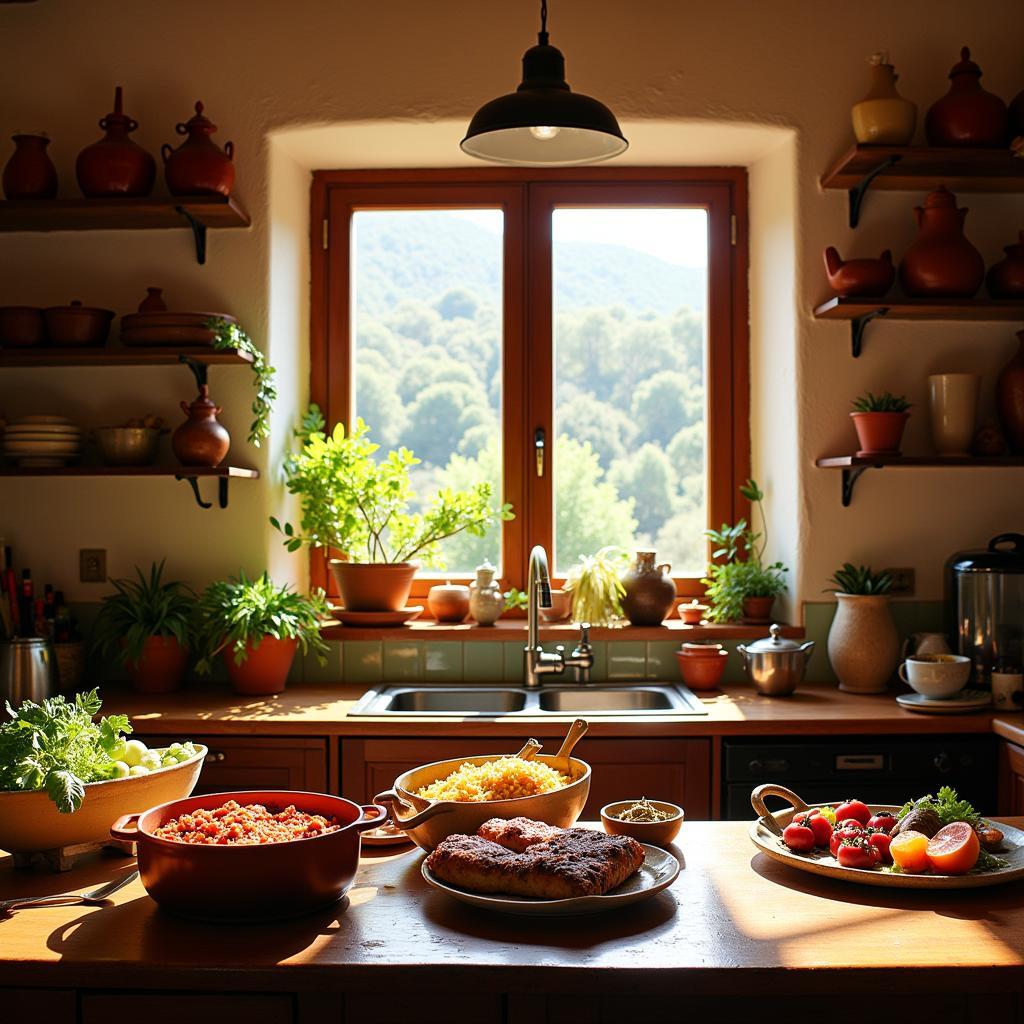 Cozy Spanish Homestay Kitchen