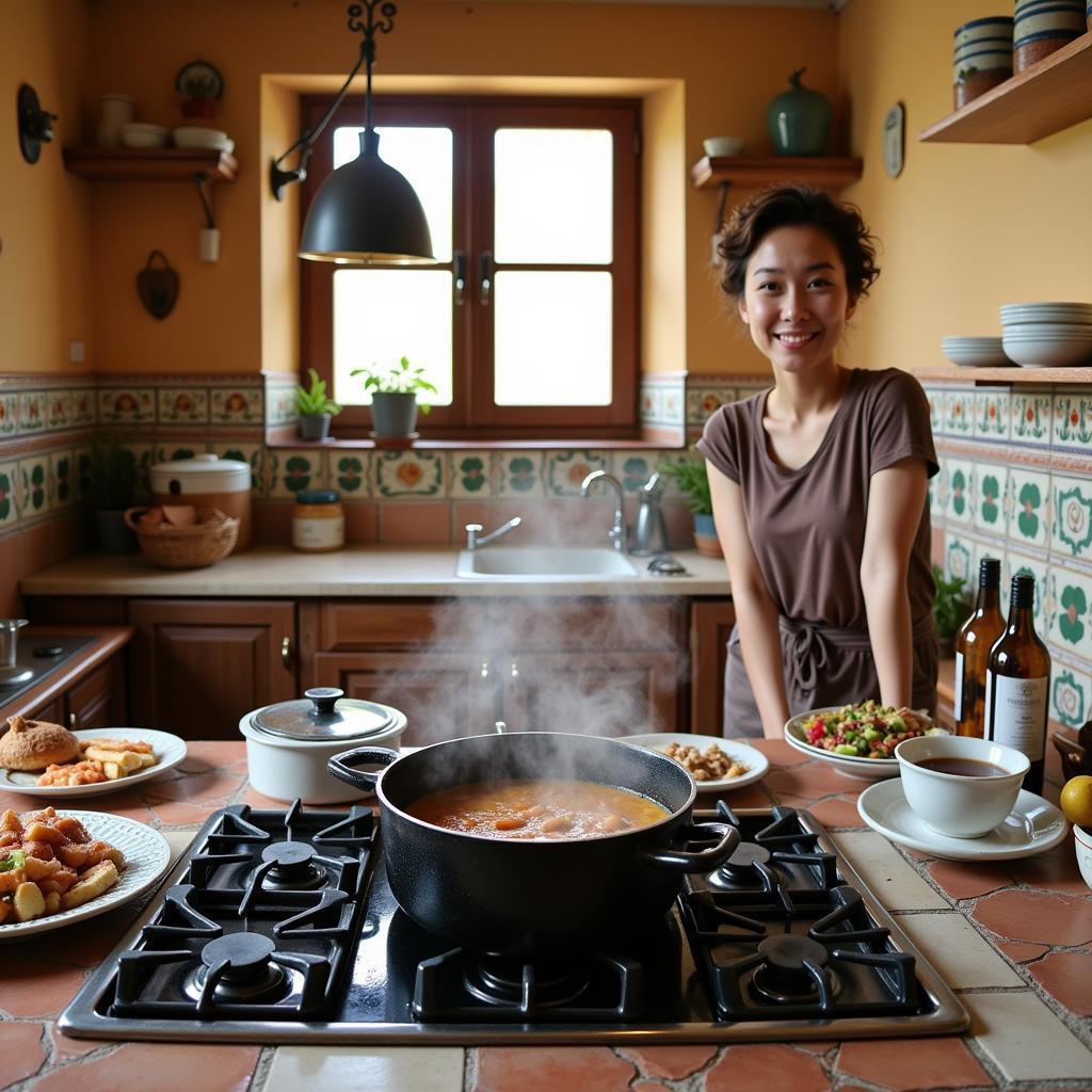 Authentic Spanish Homestay Kitchen