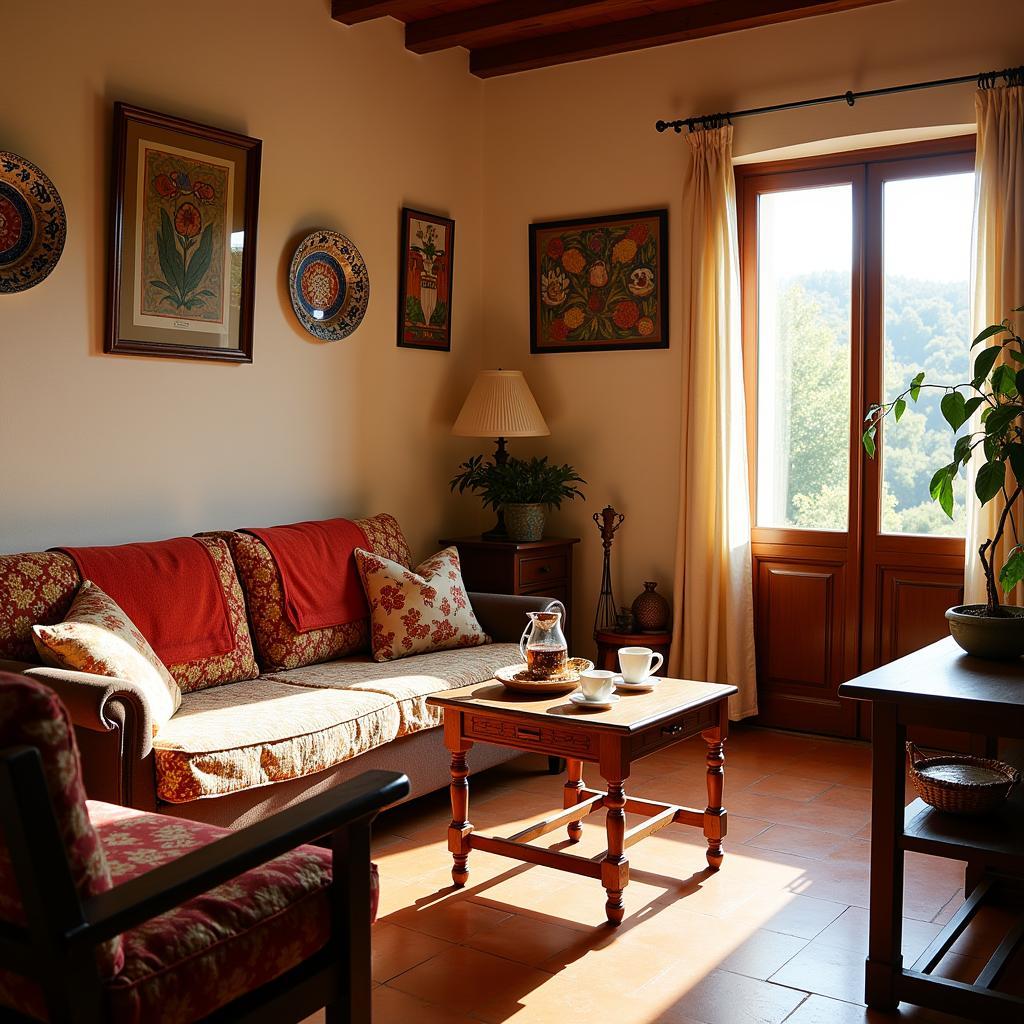 Cozy Spanish Homestay Living Room