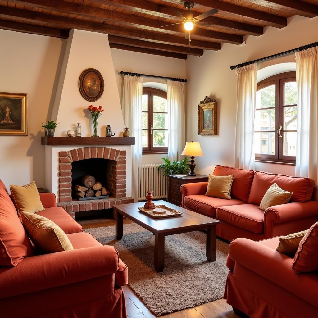 Cozy Living Room in a Spanish Homestay