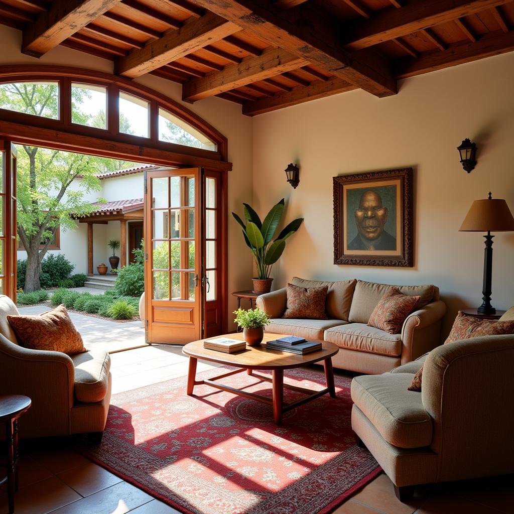 Cozy Living Room in a Spanish Homestay