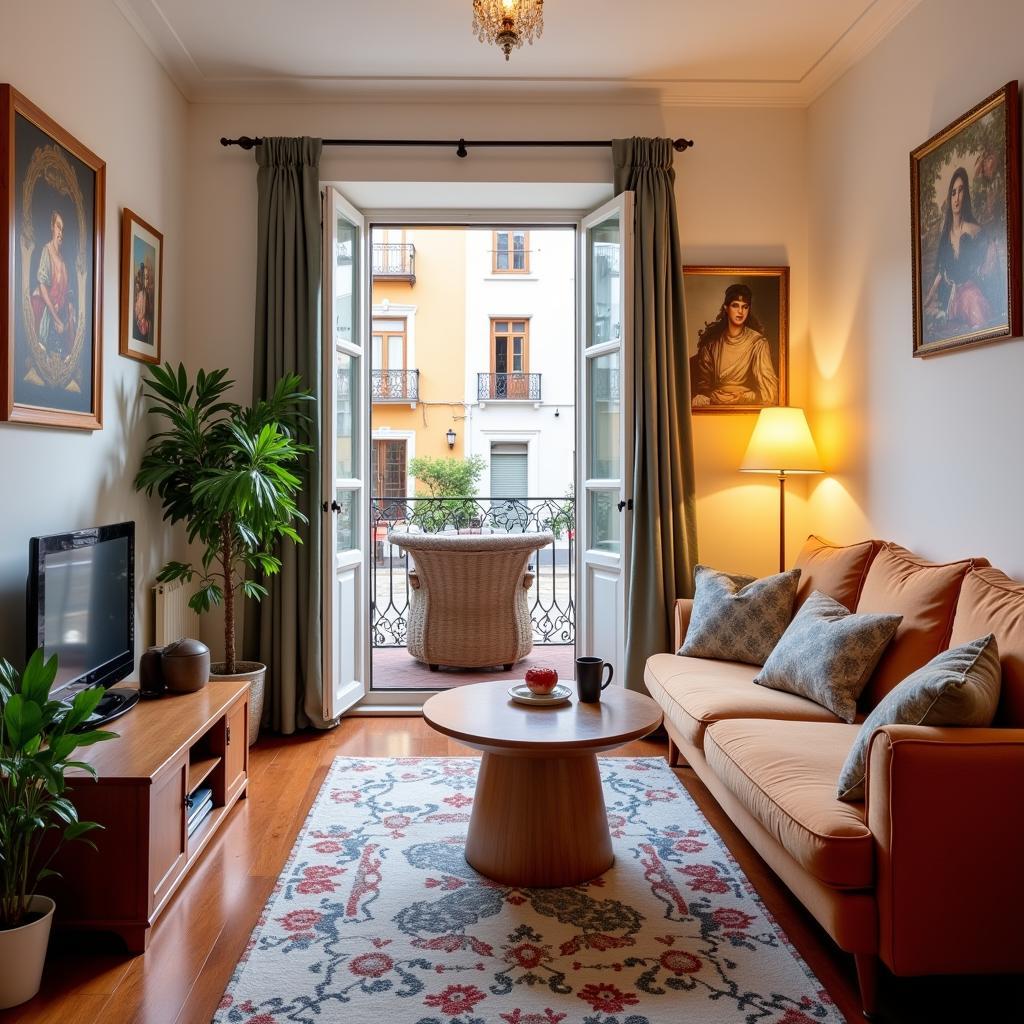 Cozy Spanish Homestay Living Room