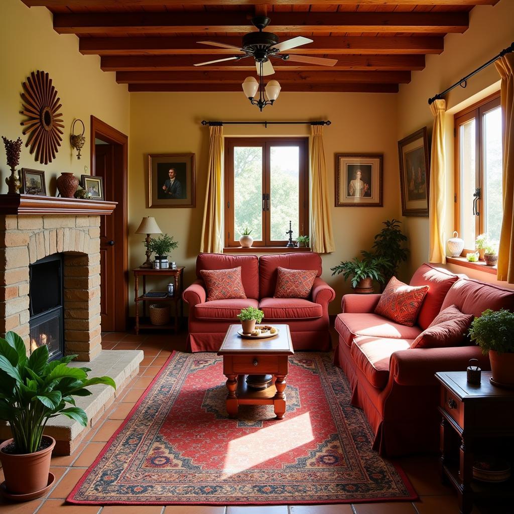 Cozy Spanish Homestay Living Room