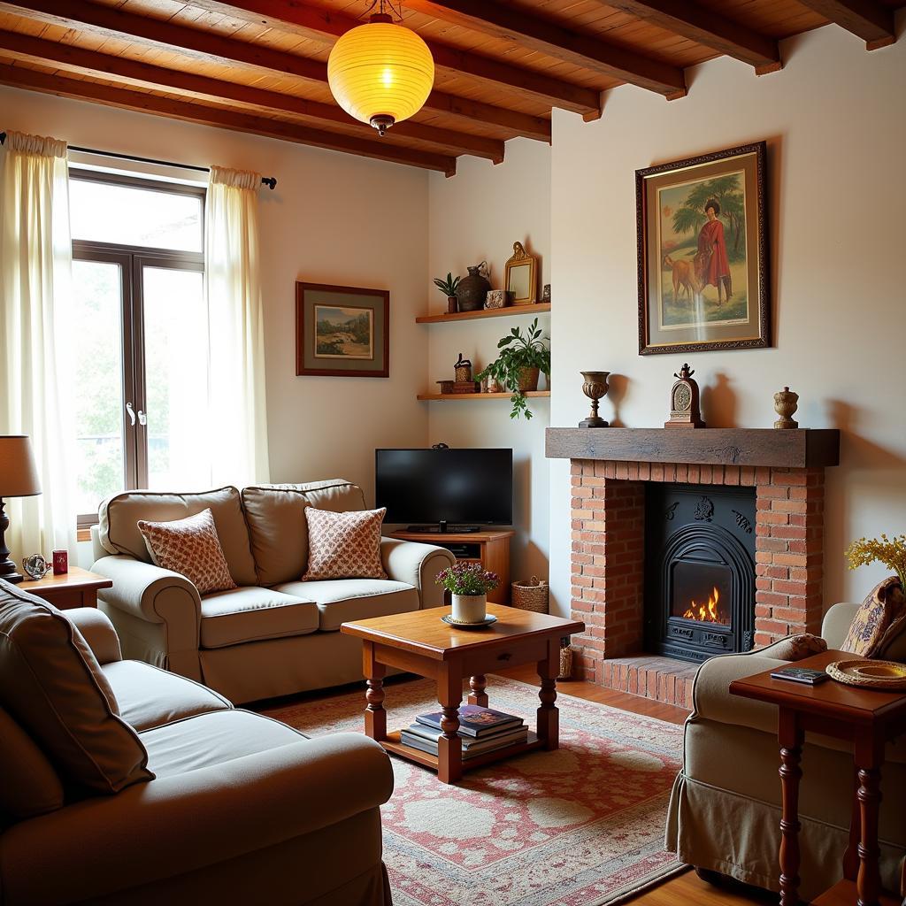 Cozy Living Room in a Spanish Homestay