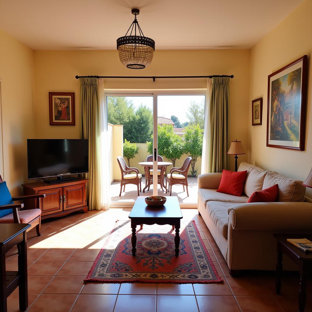 Relaxing in a Spanish Homestay Living Room