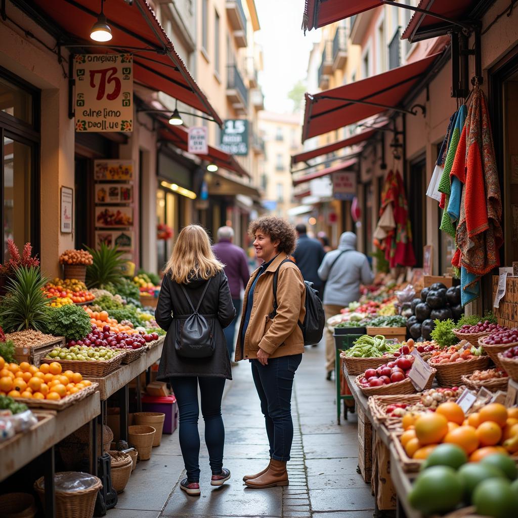 Visiting a Local Market with a Homestay Host