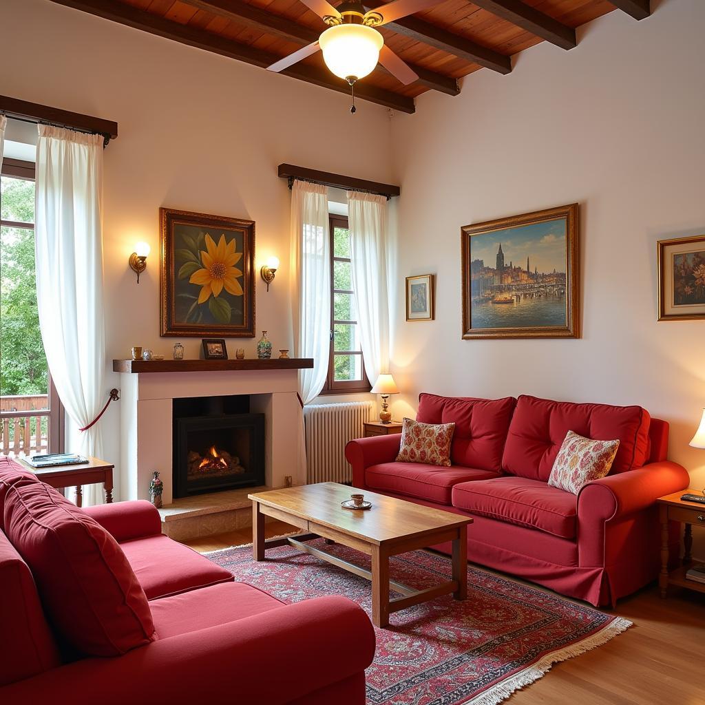 Spanish Homestay Tariff: A Cozy Living Room