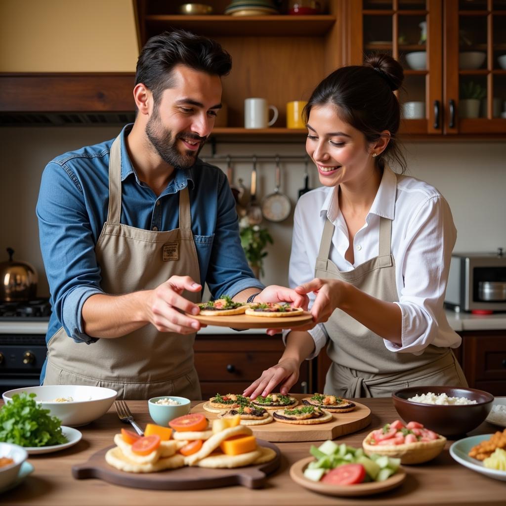 Spanish Host Teaching Traveler to Cook Tapas