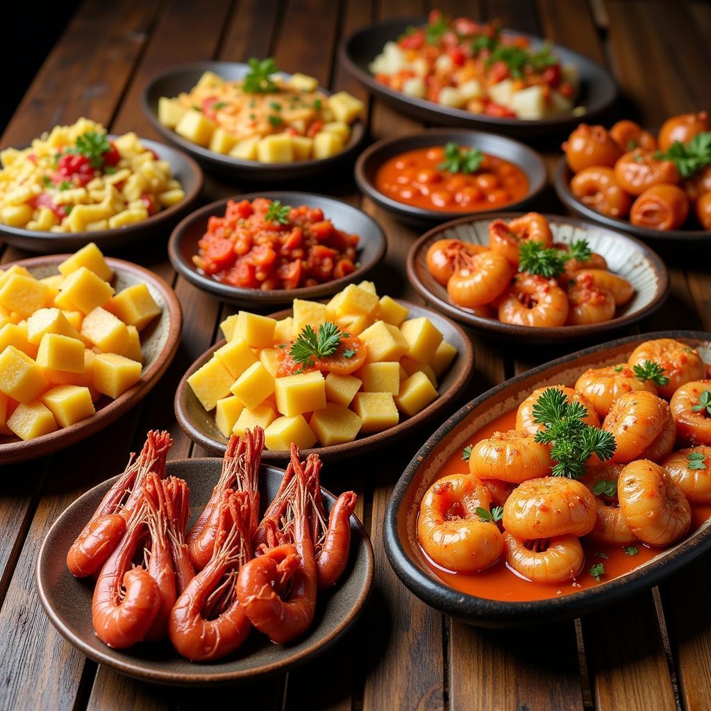 A delicious spread of authentic Spanish tapas