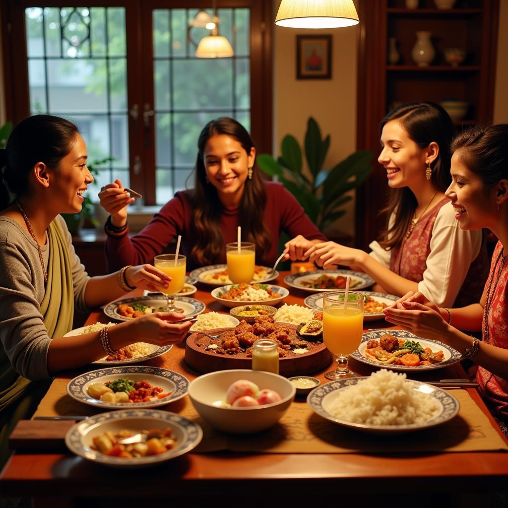 Sringeri Homestay Family Meal