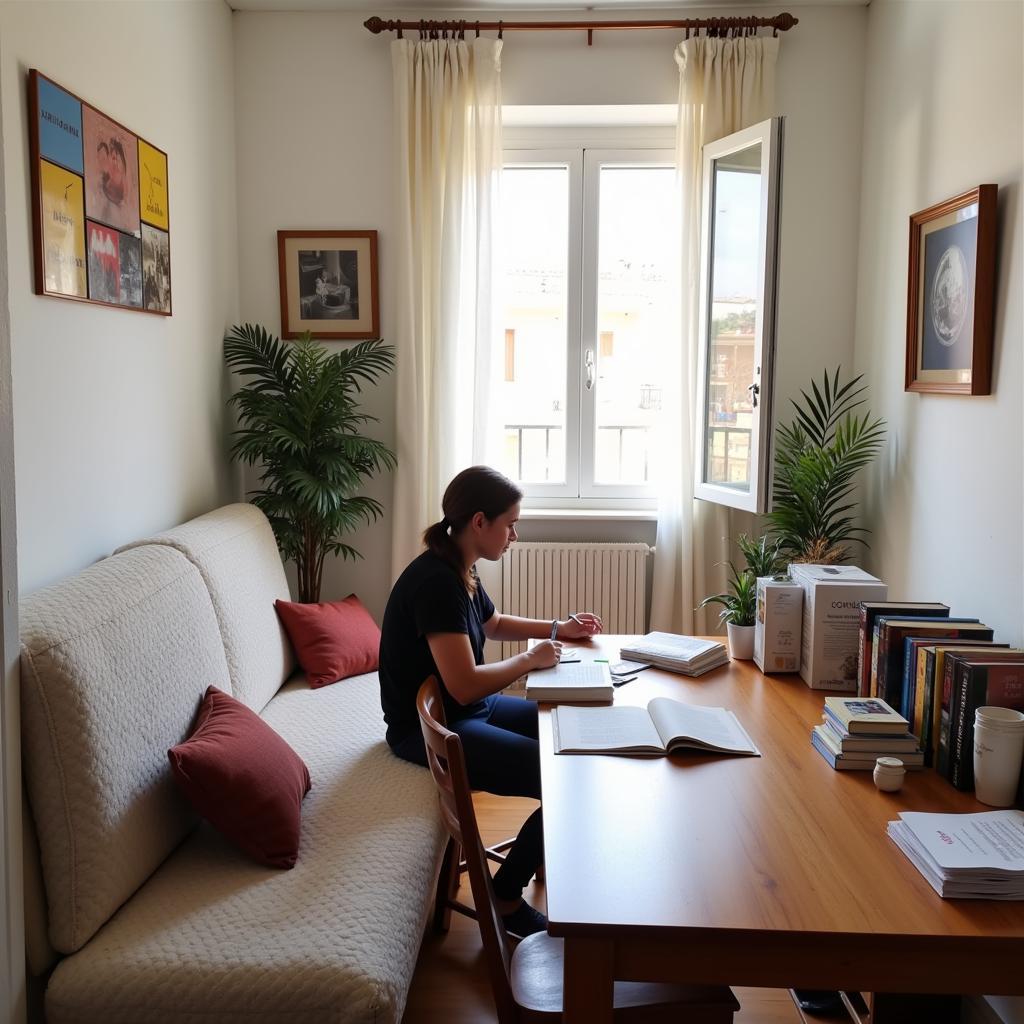 Student Studying in a Spanish Homestay, North Dunedin Style