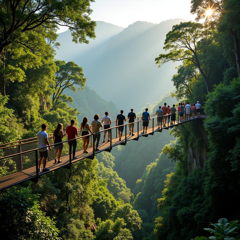 Taman Negara National Park Rainforest Canopy Walkway