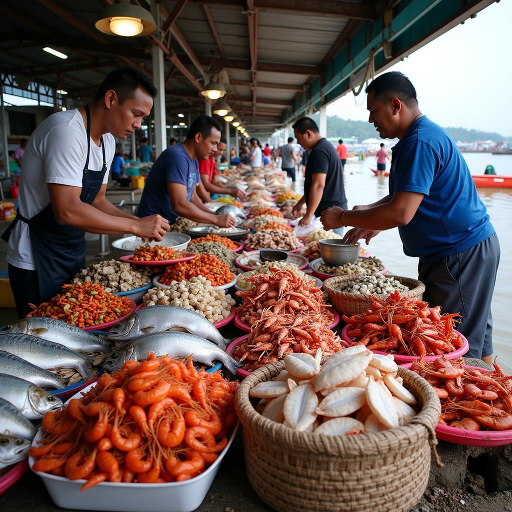 Fresh Seafood at Tanjung Piai Local Market