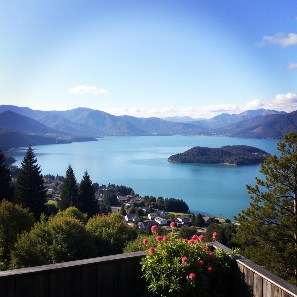 Scenic view from a Taupo homestay