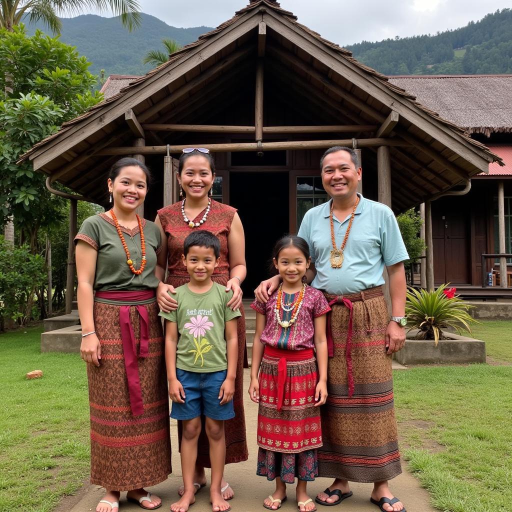 Torajan Family Welcoming Guests into Their Homestay