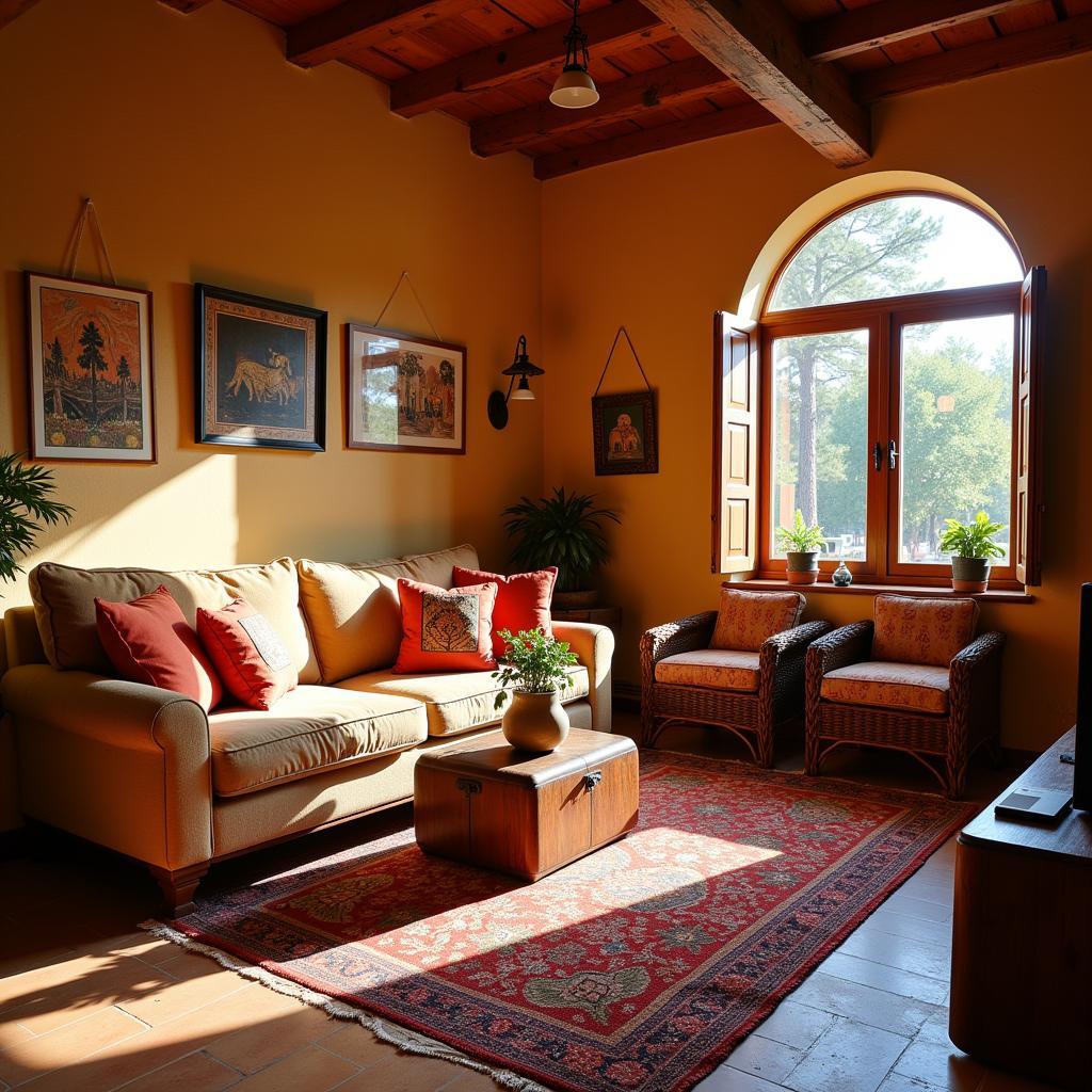 Traditional Spanish Deco Homestay Living Room