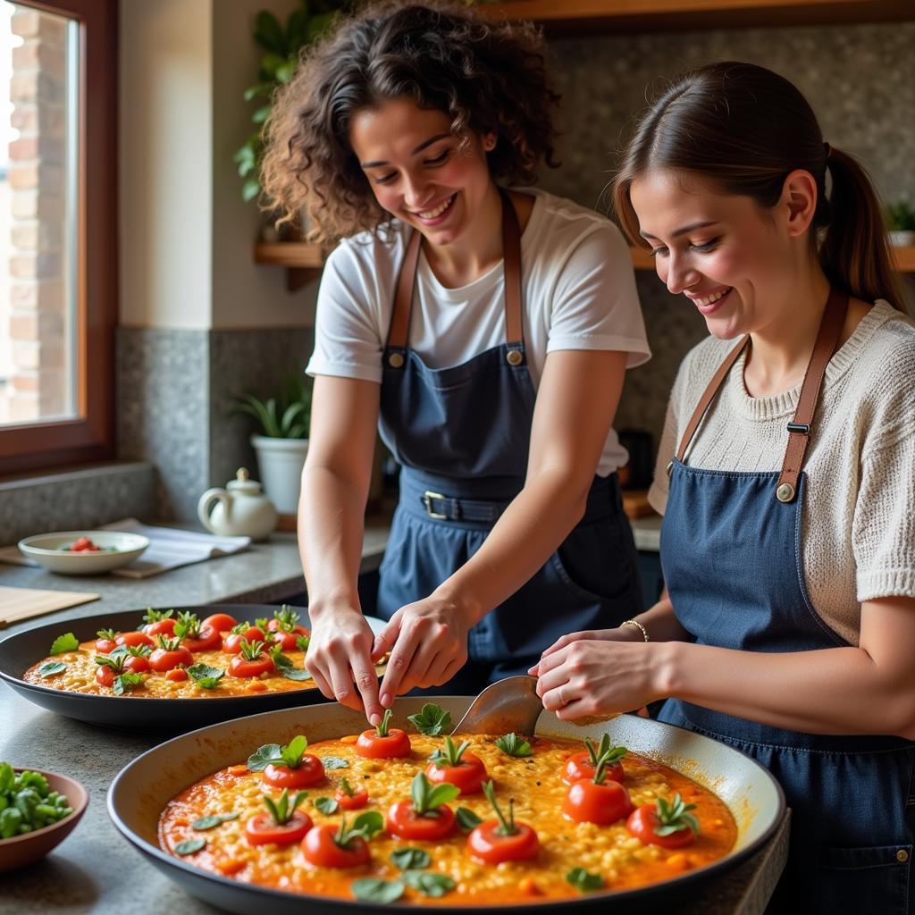 Traditional Spanish Paella Cooking Class Homestay