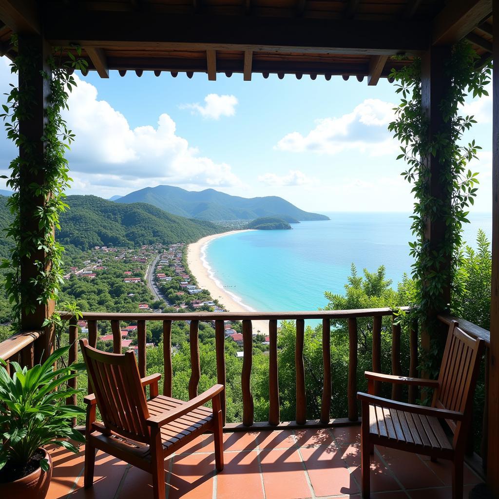 Coastal view from a Tuy Hoa homestay