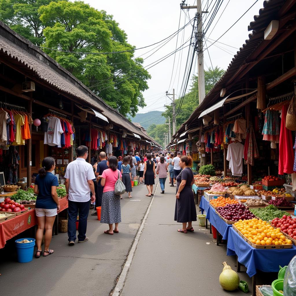 Ubud Market bustling with activity near Jalan Kajeng