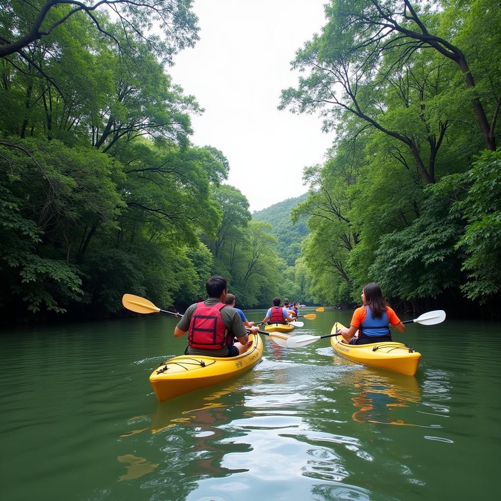 Kayaking adventure on the Ulu Langat river