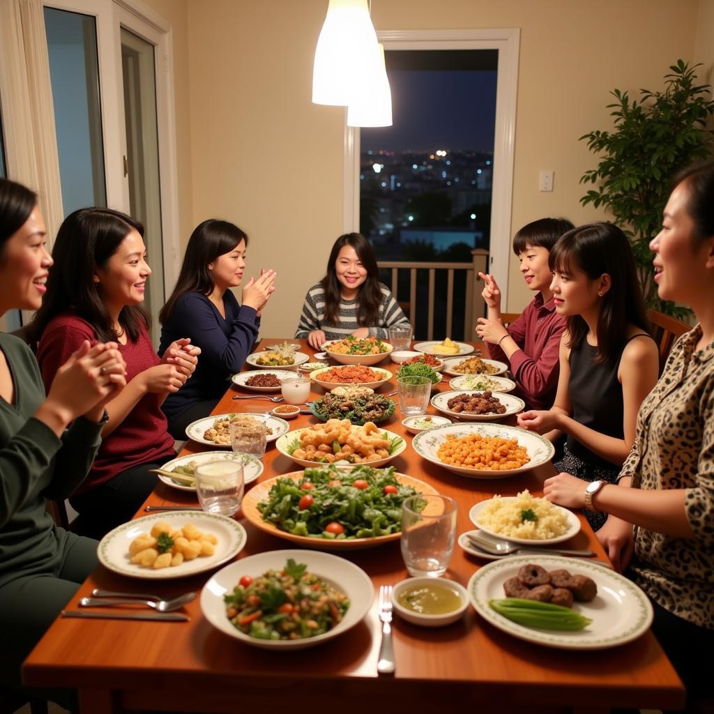 Enjoying a Family Dinner at a Vung Tau Homestay