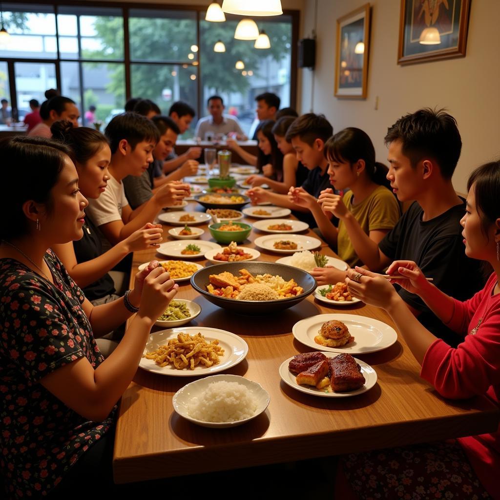 Enjoying local cuisine in Yogyakarta